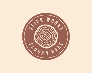 Log Wood Work logo design