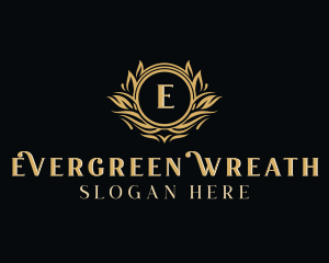 Royal Event Planner Wreath logo design