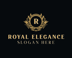 Royal Event Planner Wreath logo design