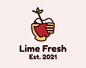 Hand Apple Juice logo design