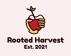 Hand Apple Juice logo design