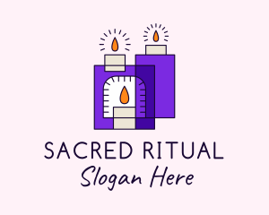 Lenten Pillar Candle logo design