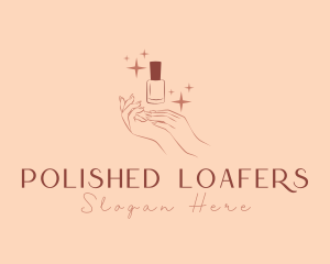 Feminine Nail Polish Stars logo design