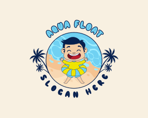 Summer Beach Kid logo design