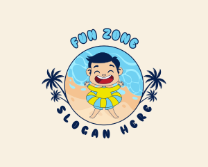 Summer Beach Kid logo design