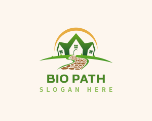 Landscaping House Path logo design