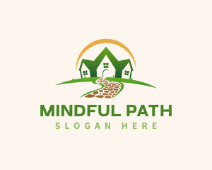 Landscaping House Path logo design