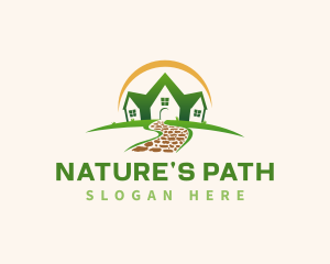 Landscaping House Path logo design