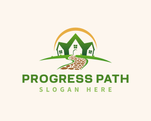 Landscaping House Path logo design