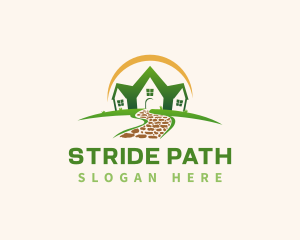 Landscaping House Path logo design