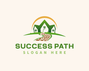 Landscaping House Path logo design