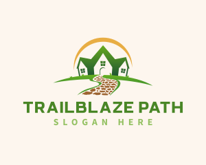 Landscaping House Path logo design