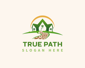 Landscaping House Path logo design