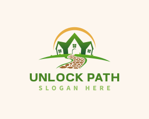 Landscaping House Path logo design