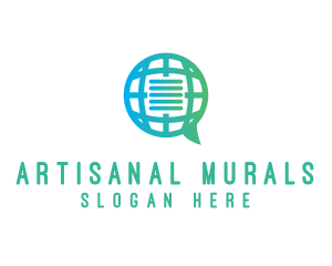 Global International Message logo design