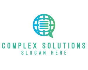 Global International Message logo design