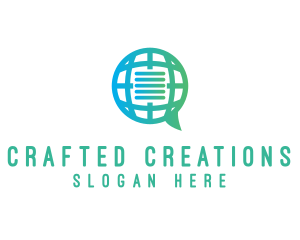 Global International Message logo design