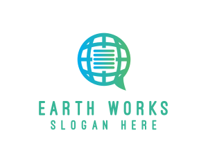 Global International Message logo design