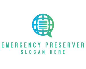 Global International Message logo design