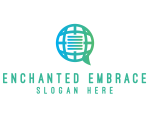 Global International Message logo design