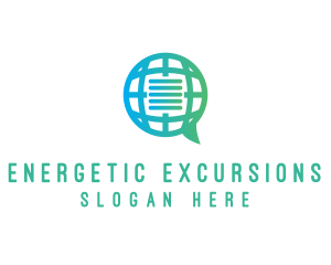 Global International Message logo design