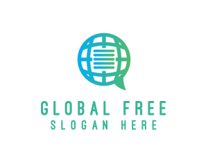 Global International Message logo design