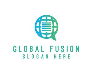 Global International Message logo design