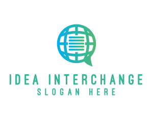 Global International Message logo design