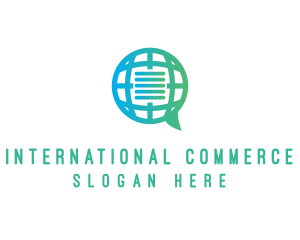 Global International Message logo design