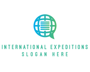 Global International Message logo design