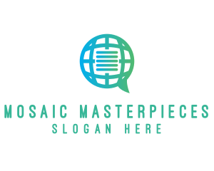 Global International Message logo design