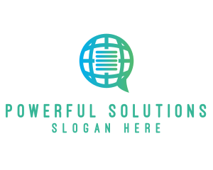 Global International Message logo design