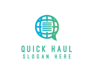 Global International Message logo design