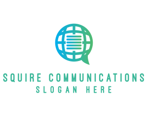 Global International Message logo design