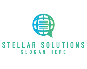 Global International Message logo design