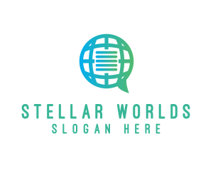 Global International Message logo design