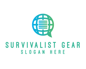 Global International Message logo design