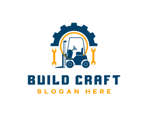 Forklift Cog Wrench logo design