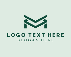 Simple Technology Letter M logo