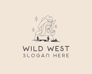 Western Cowgirl Desert logo