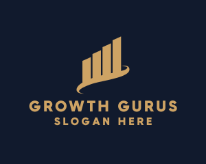 Analytics Growth Finance Chart logo design