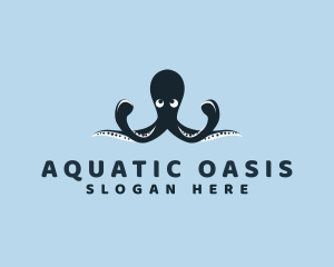 Aquatic Octopus Animal logo design