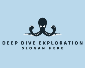 Aquatic Octopus Animal logo