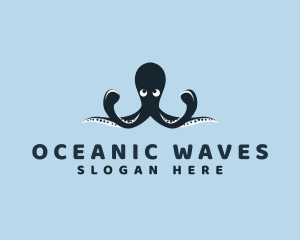 Aquatic Octopus Animal logo