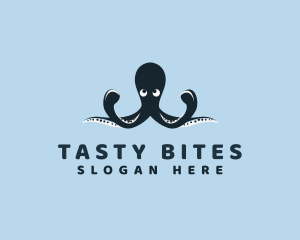 Aquatic Octopus Animal logo