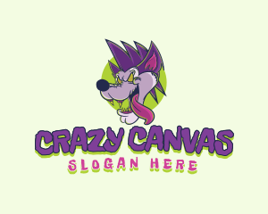 Crazy Wolf Beast logo design