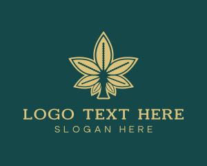 Cannabis Herbal Leaf logo