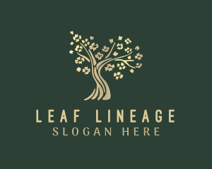 Gold Floral Tree logo