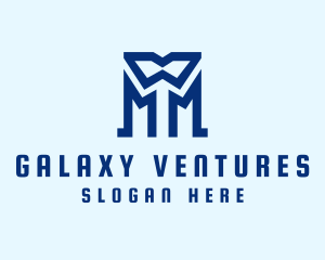 Blue Letter M Tailor  Logo