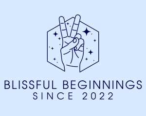 Star Peace Sign Palmistry logo
